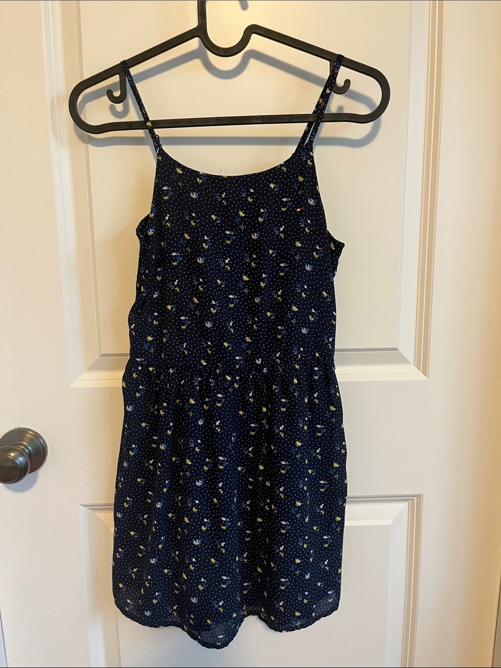 Tommy Hilfiger Navy Floral Spaghetti-Strap Dress
